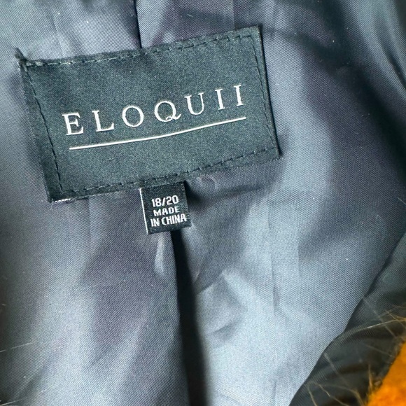 Eloquii Multicolored Faux Fur Jacket, size 18/20 Polyester, Acrylic - Picture 4 of 6